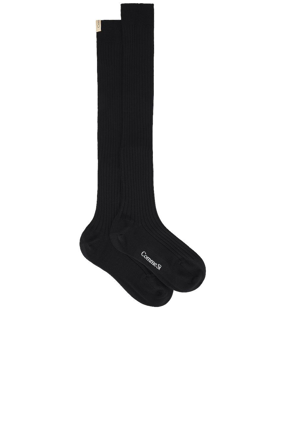 Comme Si The Knee High Sock in Grey Product Image