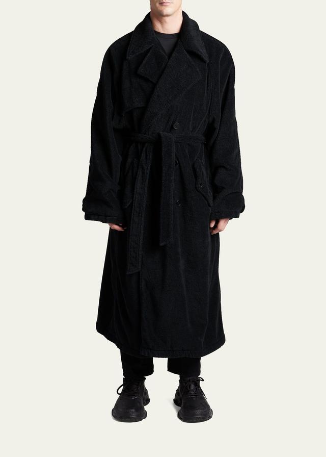 Mens Terry Toweling Trench Coat Product Image