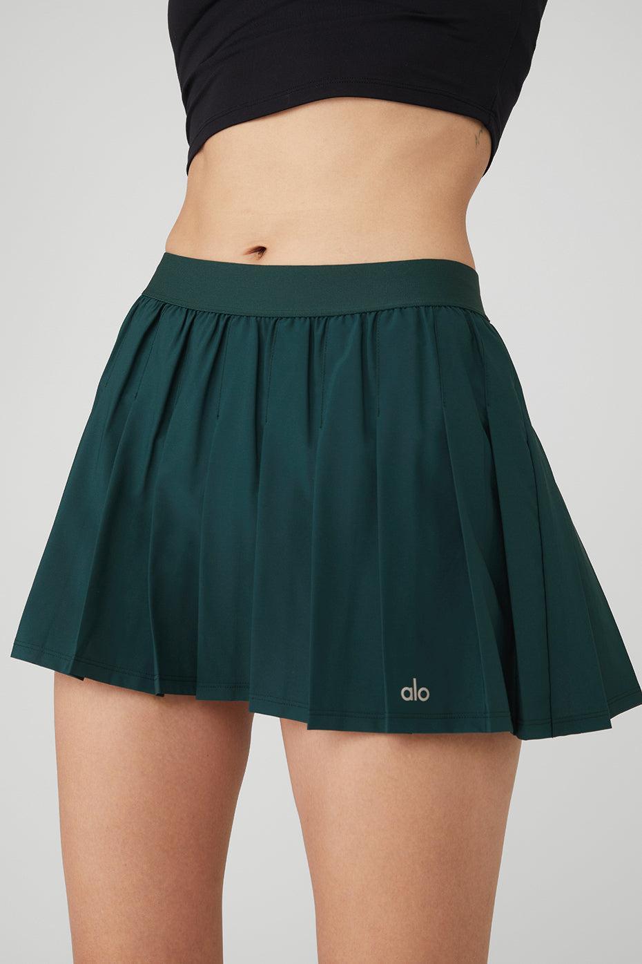 Varsity Tennis Skirt - Midnight Green Female Product Image