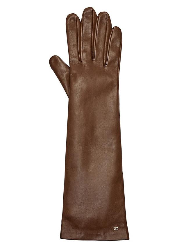 Womens Long Leather Gloves Product Image