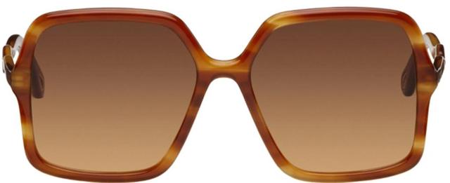 Zelie Oversized Square-frame Tortoiseshell Acetate Sunglasses In Brown Product Image