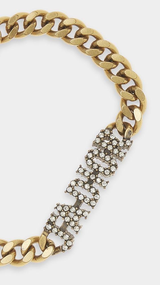 What Goes Around Comes Around Dior Gold Crystal Jadior Chain Bracelet | Shopbop Product Image