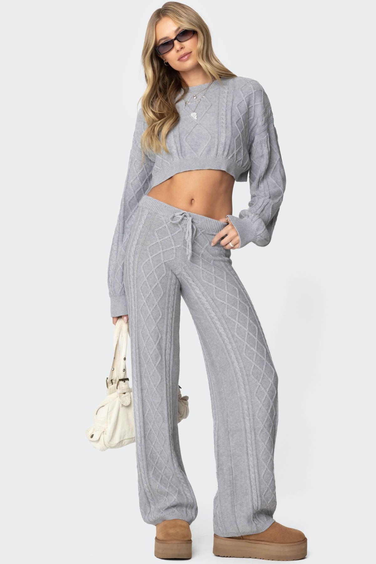 Kasey Cable Knit Pants Product Image