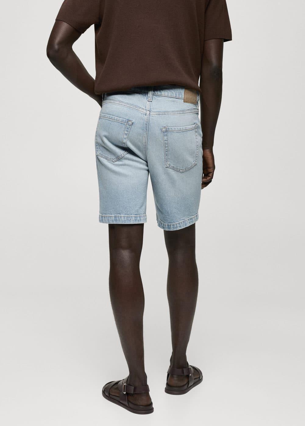 MANGO MAN - Regular-fit denim bermuda shorts medium blueMen Product Image