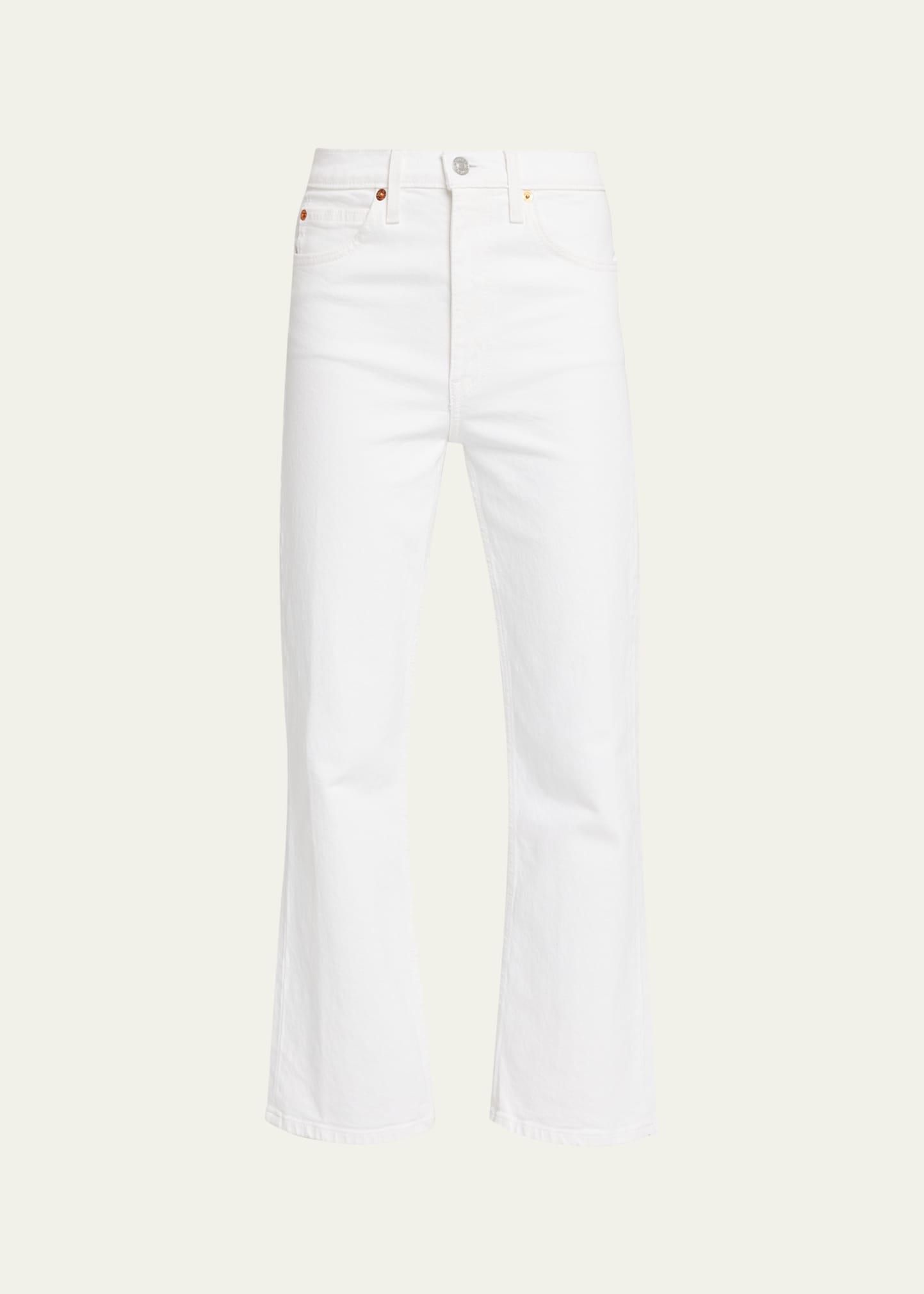 Womens 70s High-Rise Boot-Cut Crop Jeans Product Image