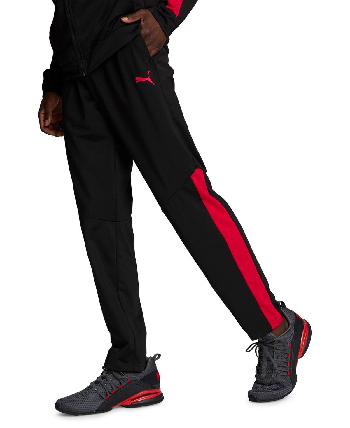 Puma Mens Contrast Panel Tricot Sweatpants - Black Product Image