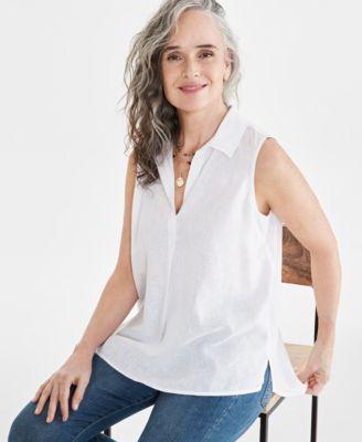 Style & Co Womens Sleeveless Popover Shirt, Created for Macys Product Image