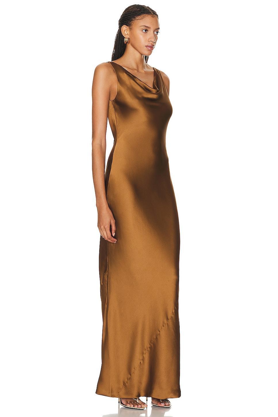 Norma Kamali Maria Gown Brown. (also in ). Product Image