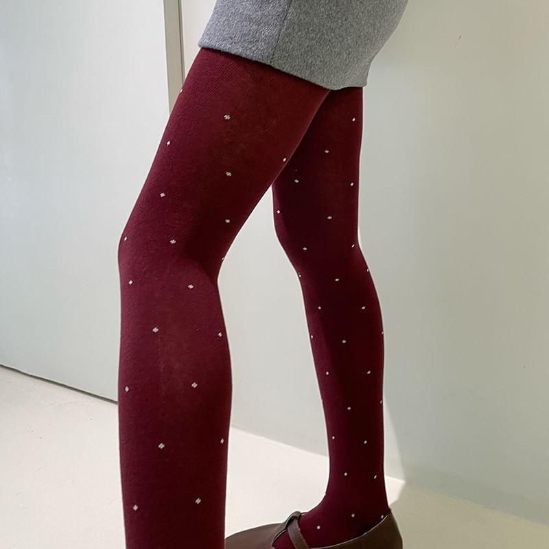 Dotted Opaque Tights Product Image