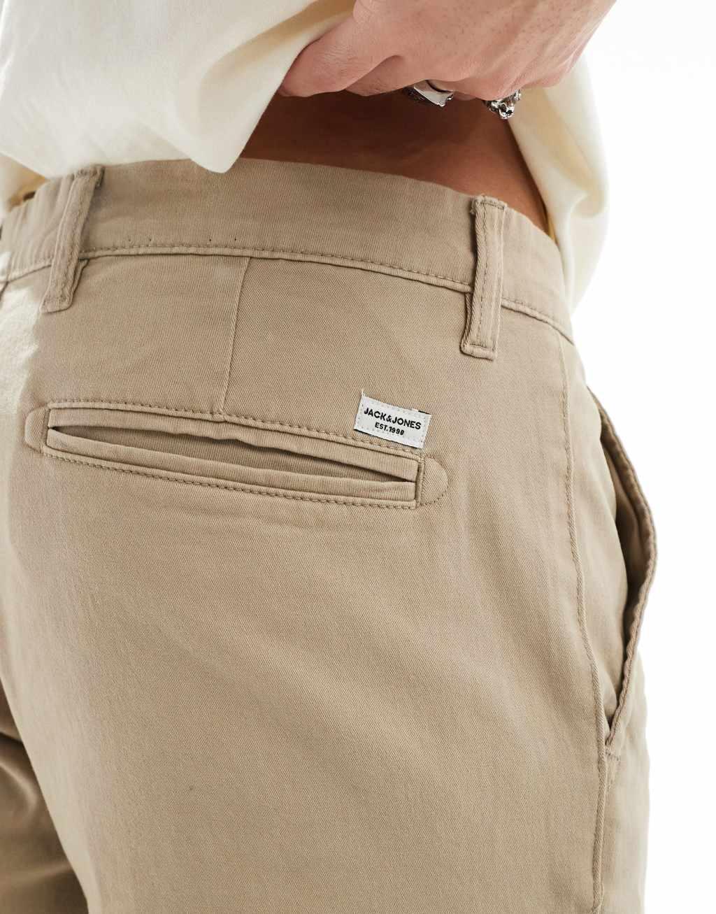 Jack & Jones slim chinos in beige Product Image