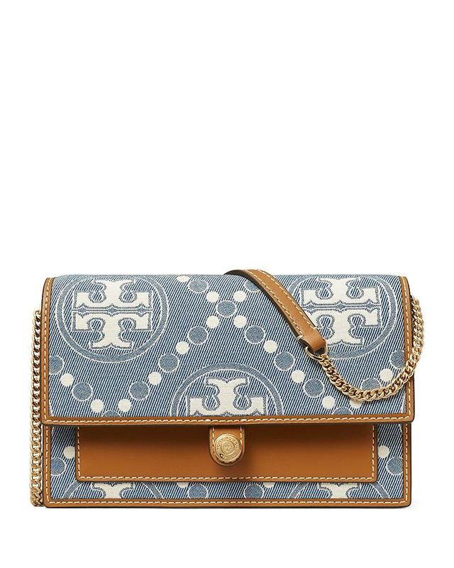 Womens T Monogram Denim Chain Wallet Product Image