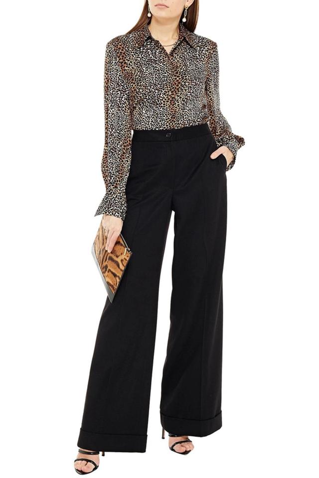 Cashmere-felt Wide-leg Pants In Black Product Image