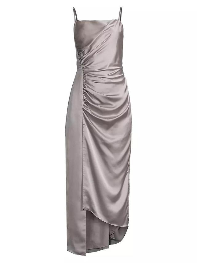 Lilliana Satin Draped Slip Dress Product Image