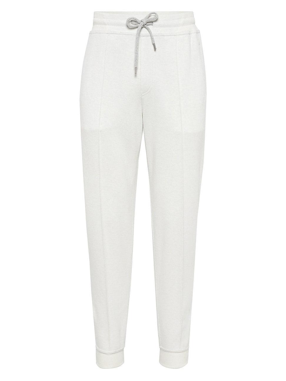 Mens Cashmere and Cotton French Terry Double Cloth Trousers Product Image