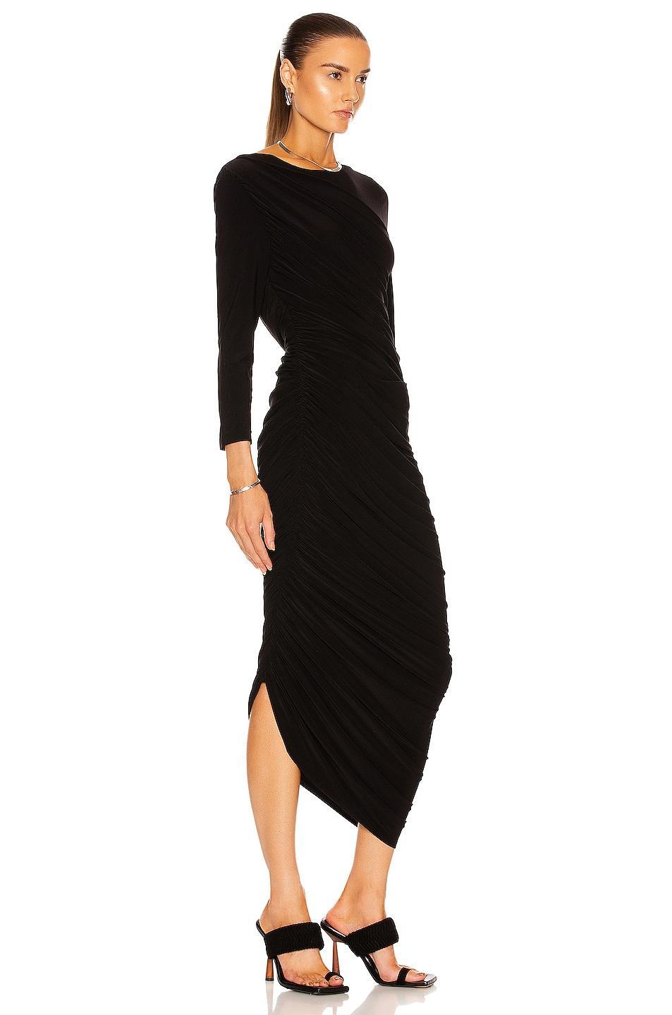 Womens Diana Ruched Bracelet-Length Sleeve Gown Product Image