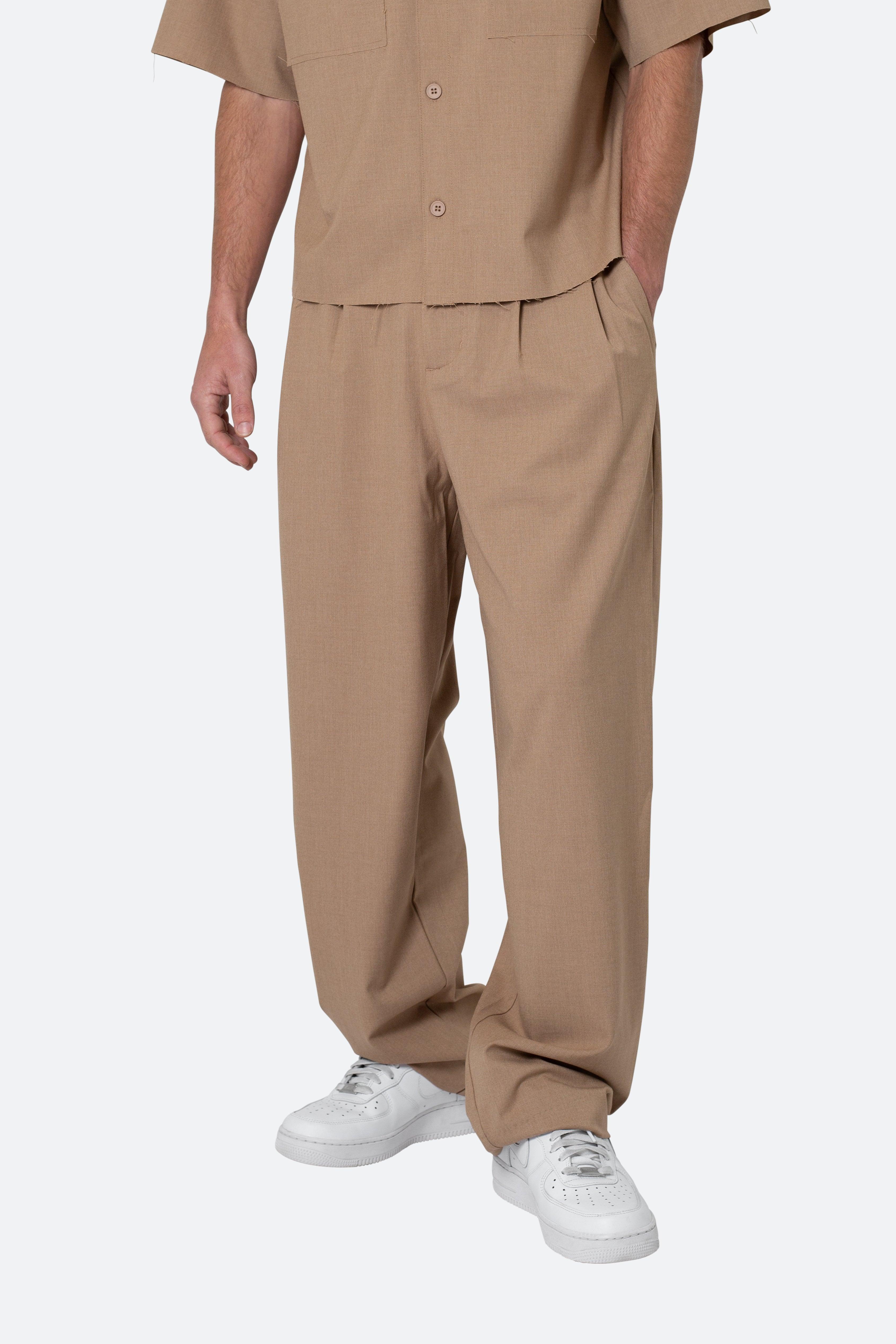 Baggy Trouser Pants - Khaki Product Image