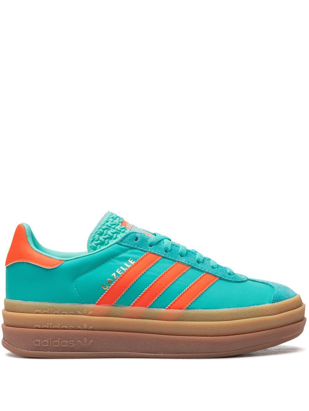 ADIDAS ORIGINALS Adidas Womens Mint Rush Impact Orange Gazelle Bold Brand-embellished Suede Low-top Trainers In Mint Rush/impact Orange/mint Rush Product Image