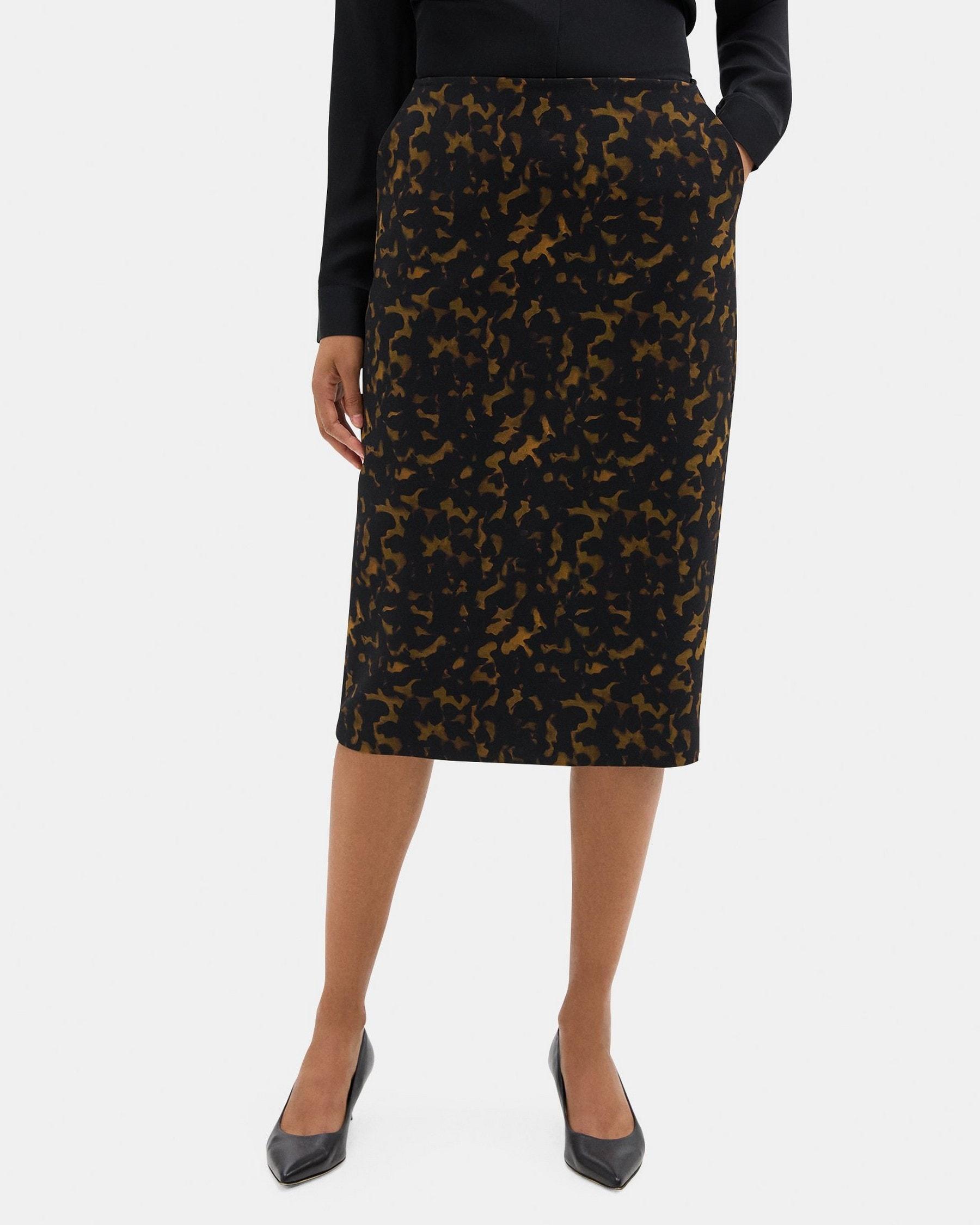 Pencil Skirt in Tortoise Crepe product image