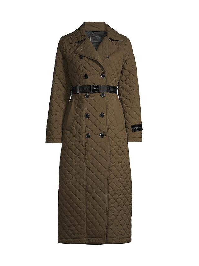 Womens Daisy Quilted Trench Coat Product Image