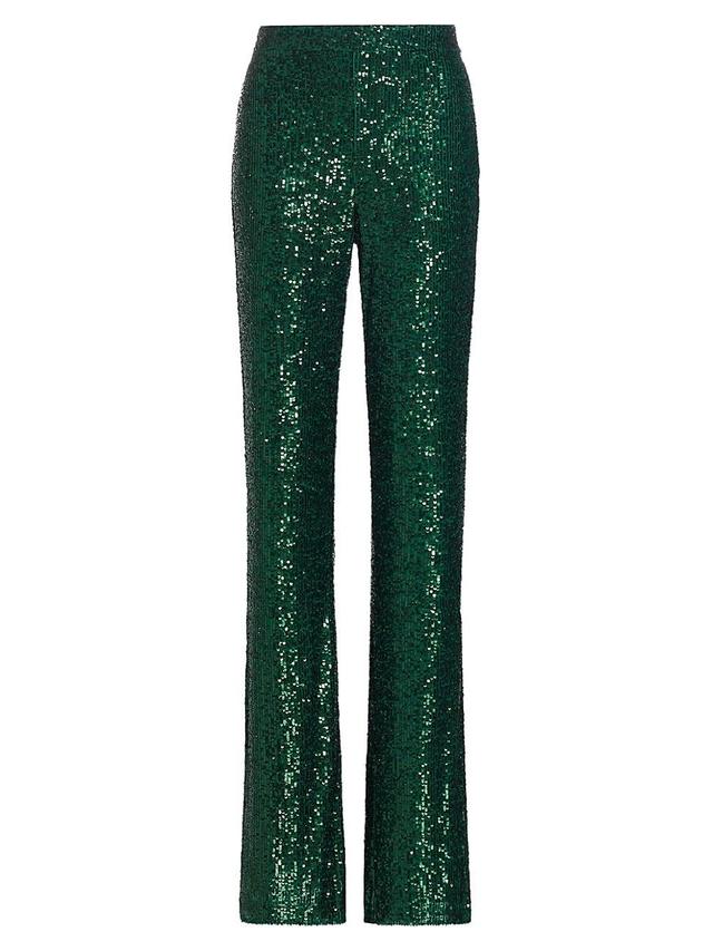 Womens Sequined Boot-Leg Pants Product Image