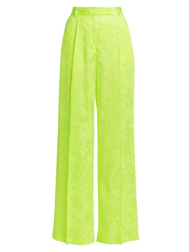 Womens Jacquard Wide Leg Trousers Product Image