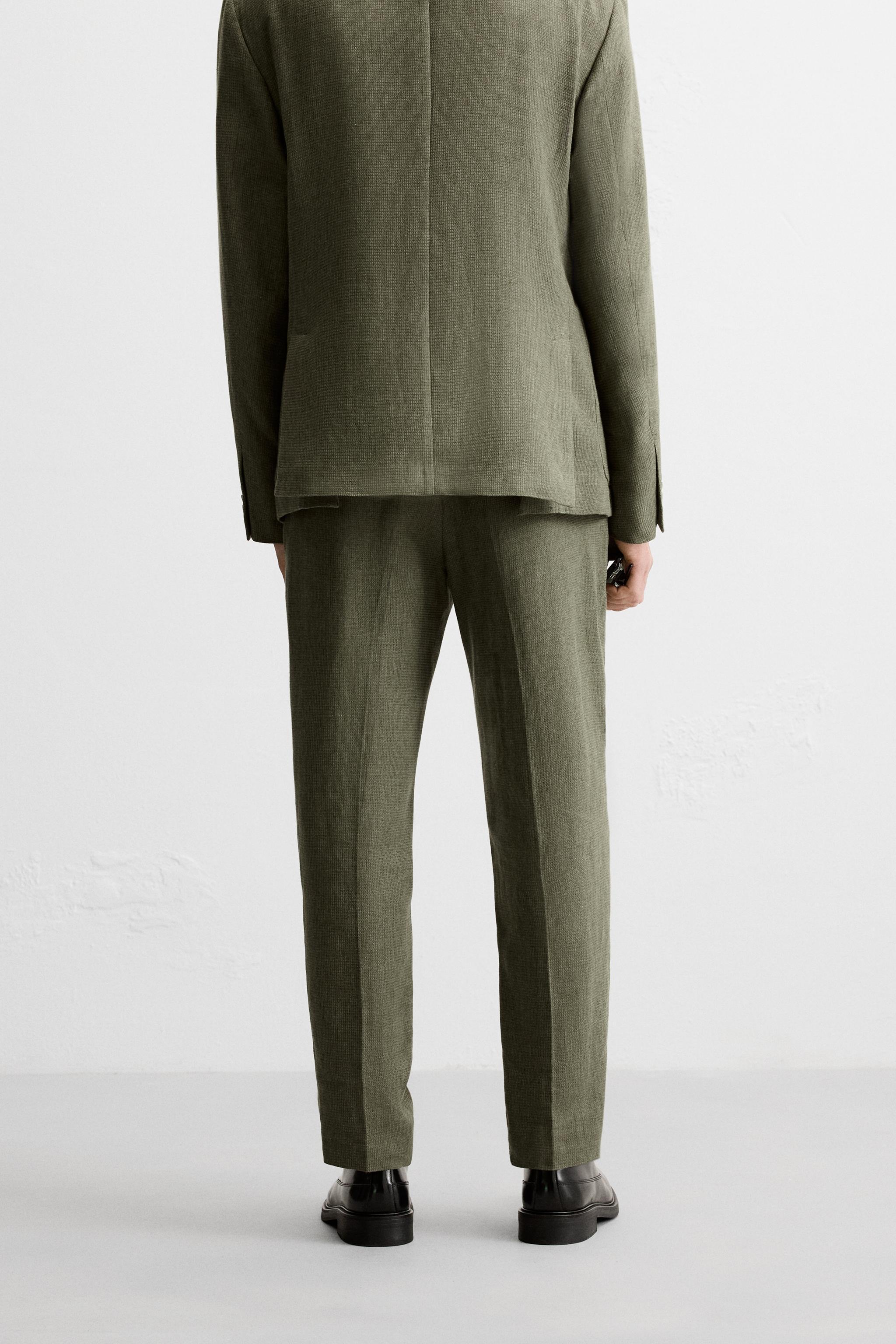 COTTON - LINEN SUIT PANTS Product Image