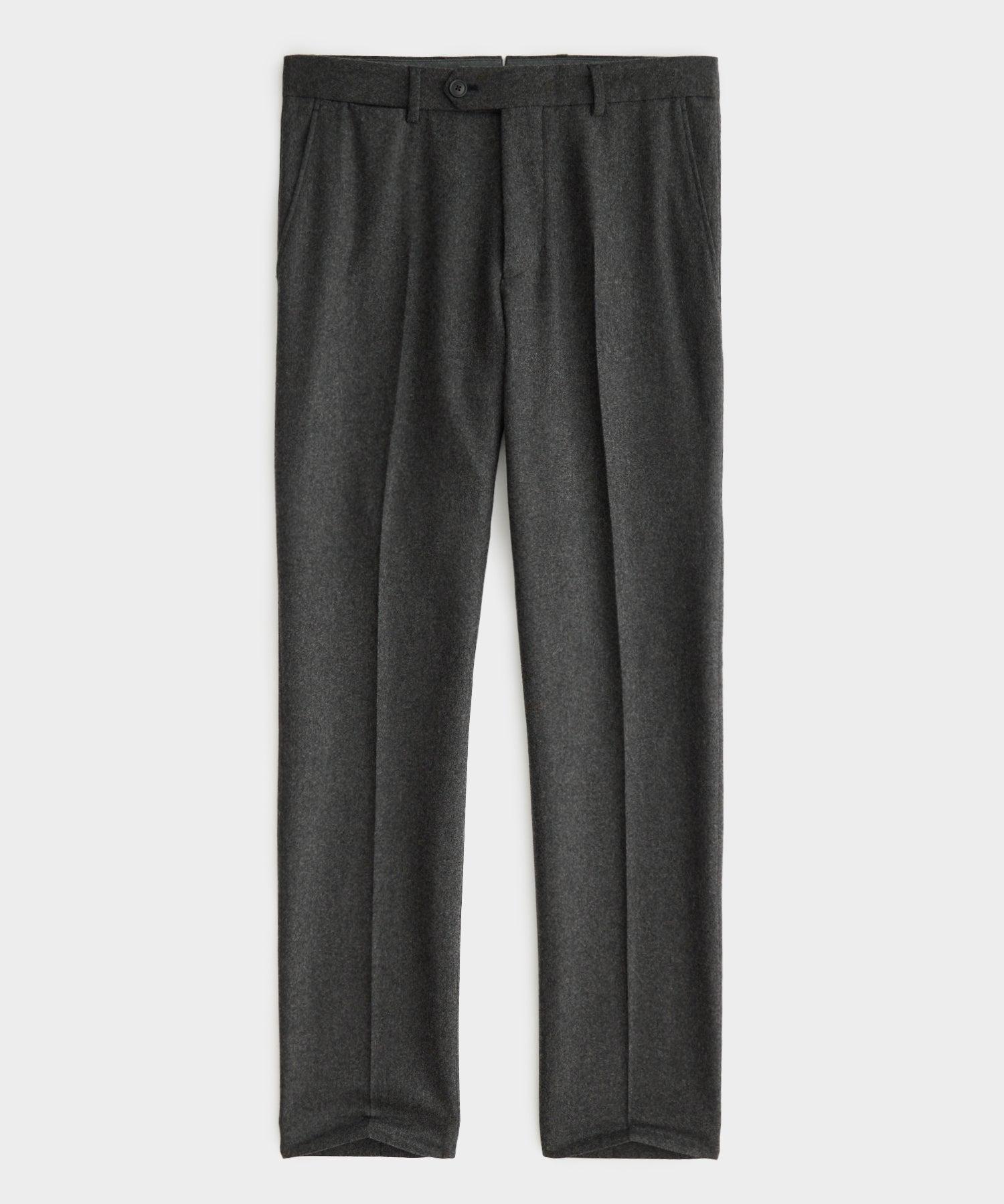 Italian Flannel Sutton Trouser in Charcoal Product Image