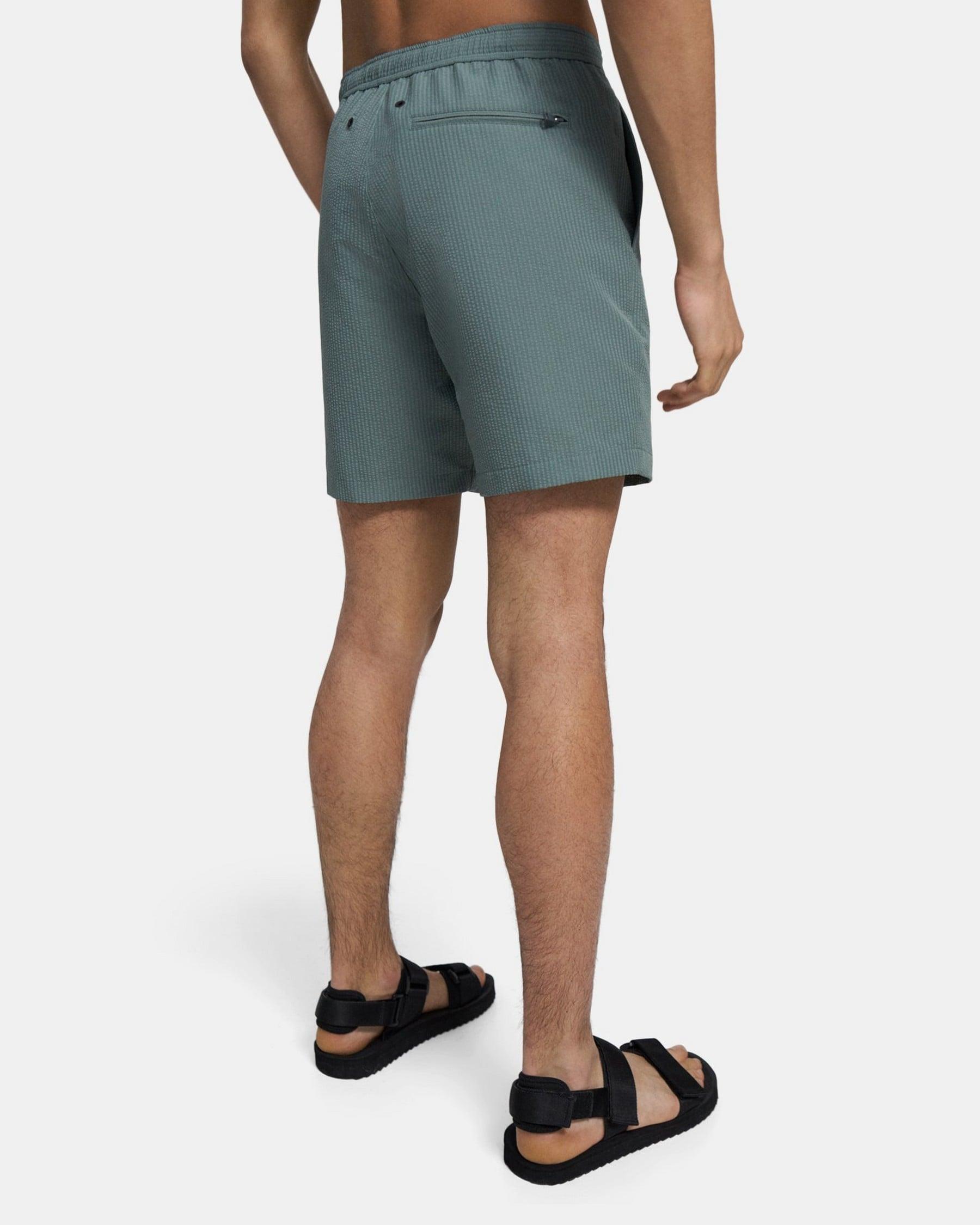 Swim Trunks in Stretch Seersucker Product Image