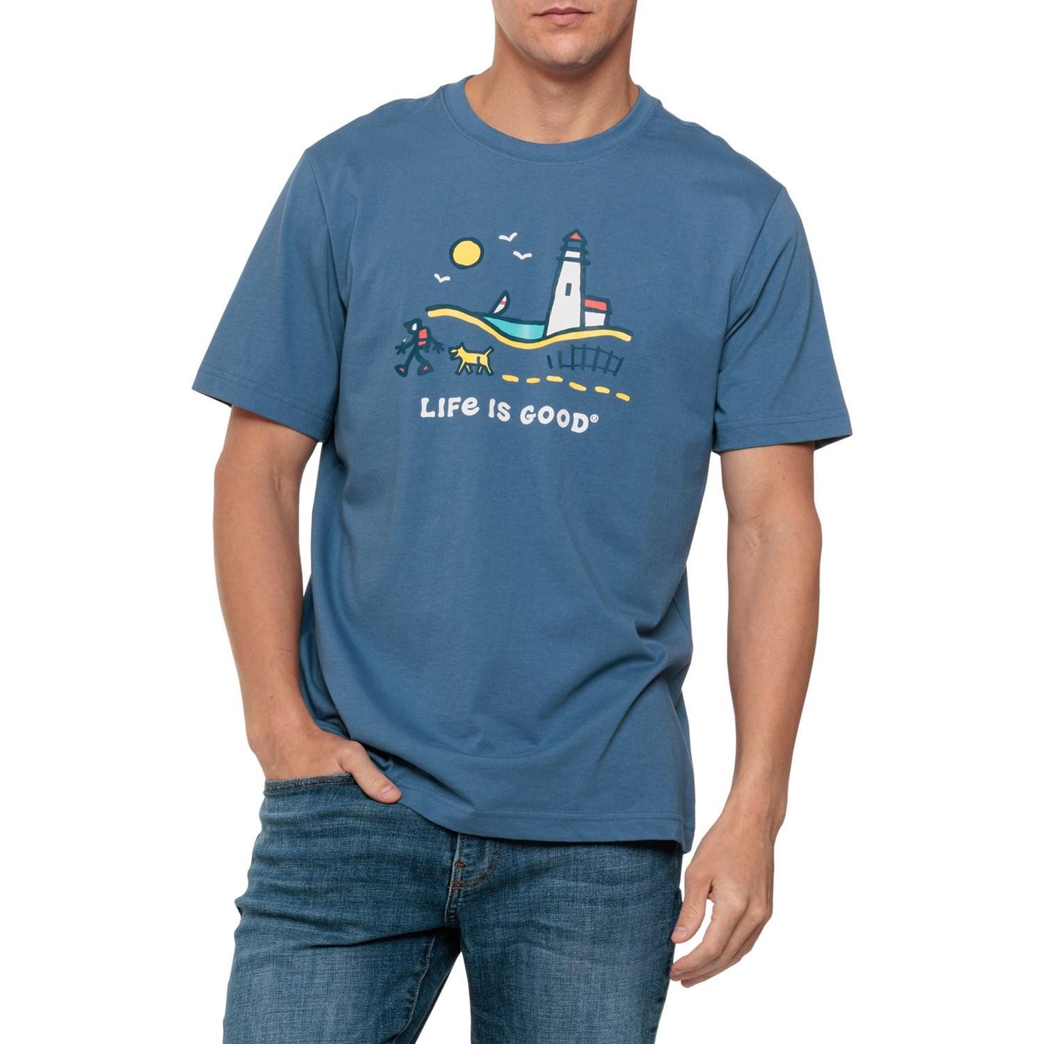 Life is Good® Jake and Rocket Lighthouse Walk Classic T-Shirt - Short Sleeve Product Image