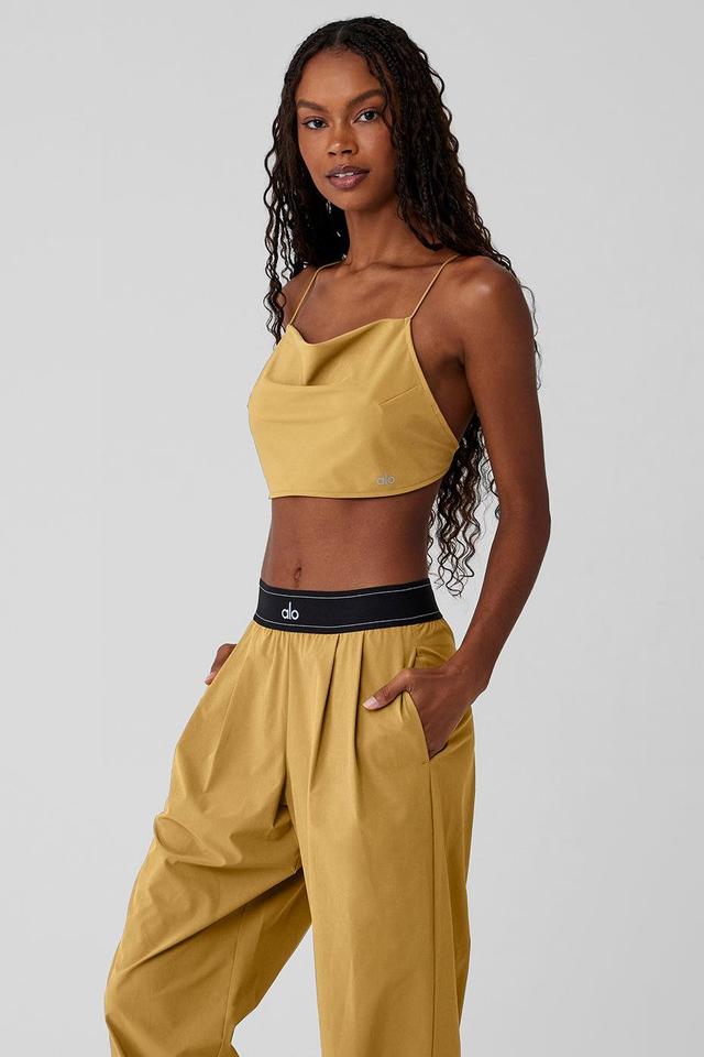 Cropped Megastar Tank - Golden Olive Branch Product Image