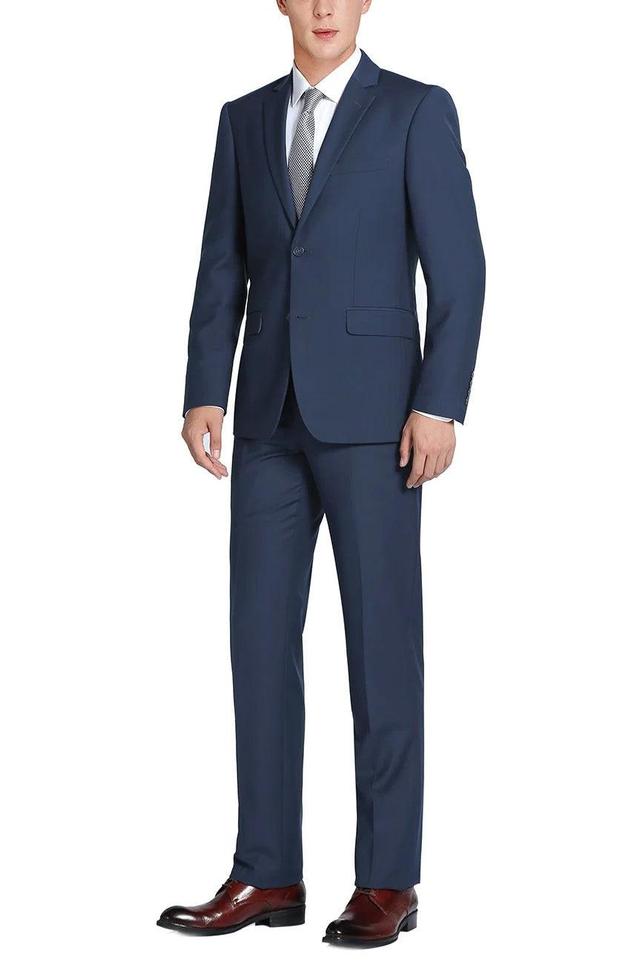 Vanderbilt Collection - Classic 2 Piece Suit 2 Buttons Regular Fit In Navy Product Image