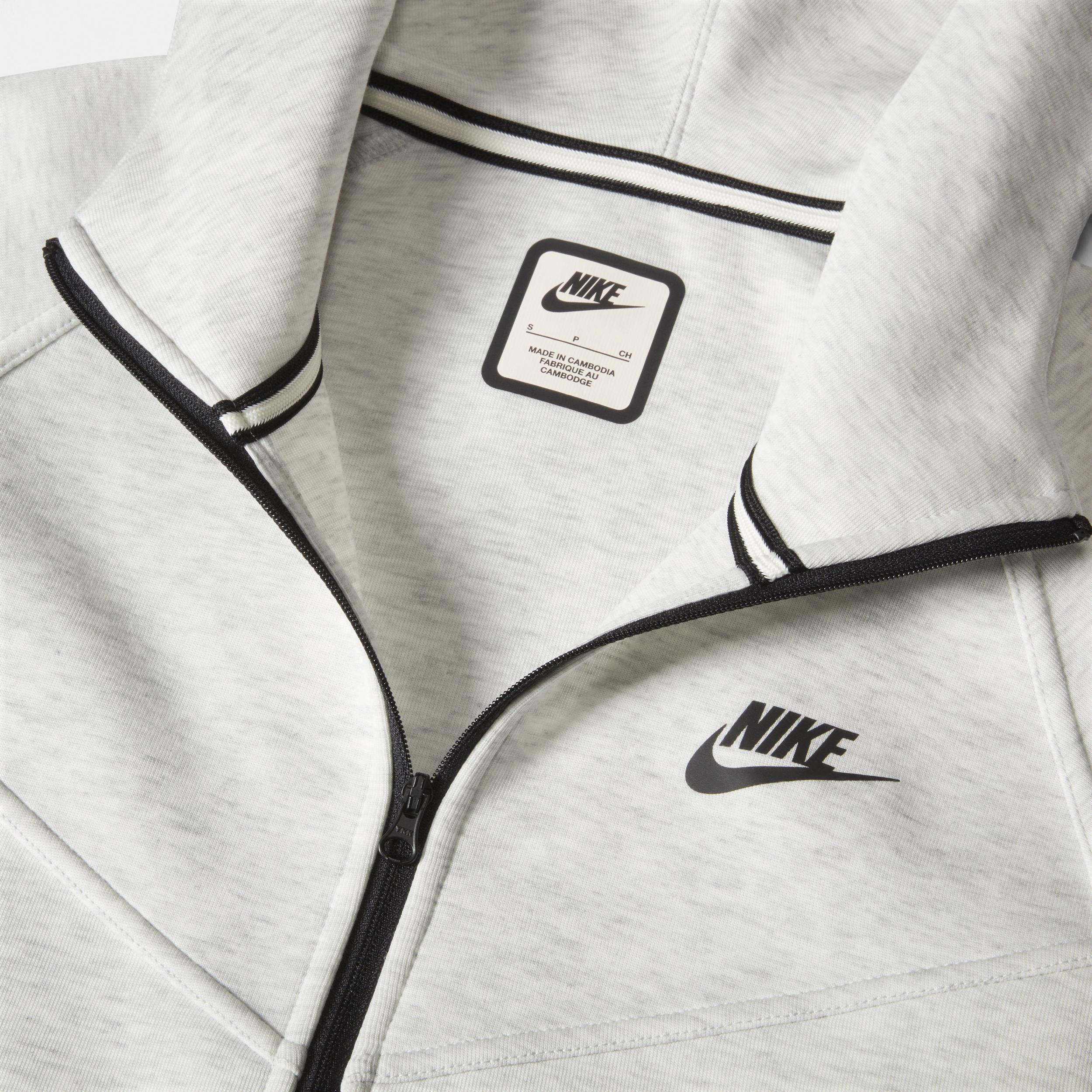 Nike Womens Nike NSW Tech Fleece WR Full-Zip Hoodie - Womens Light Grey/Black Product Image