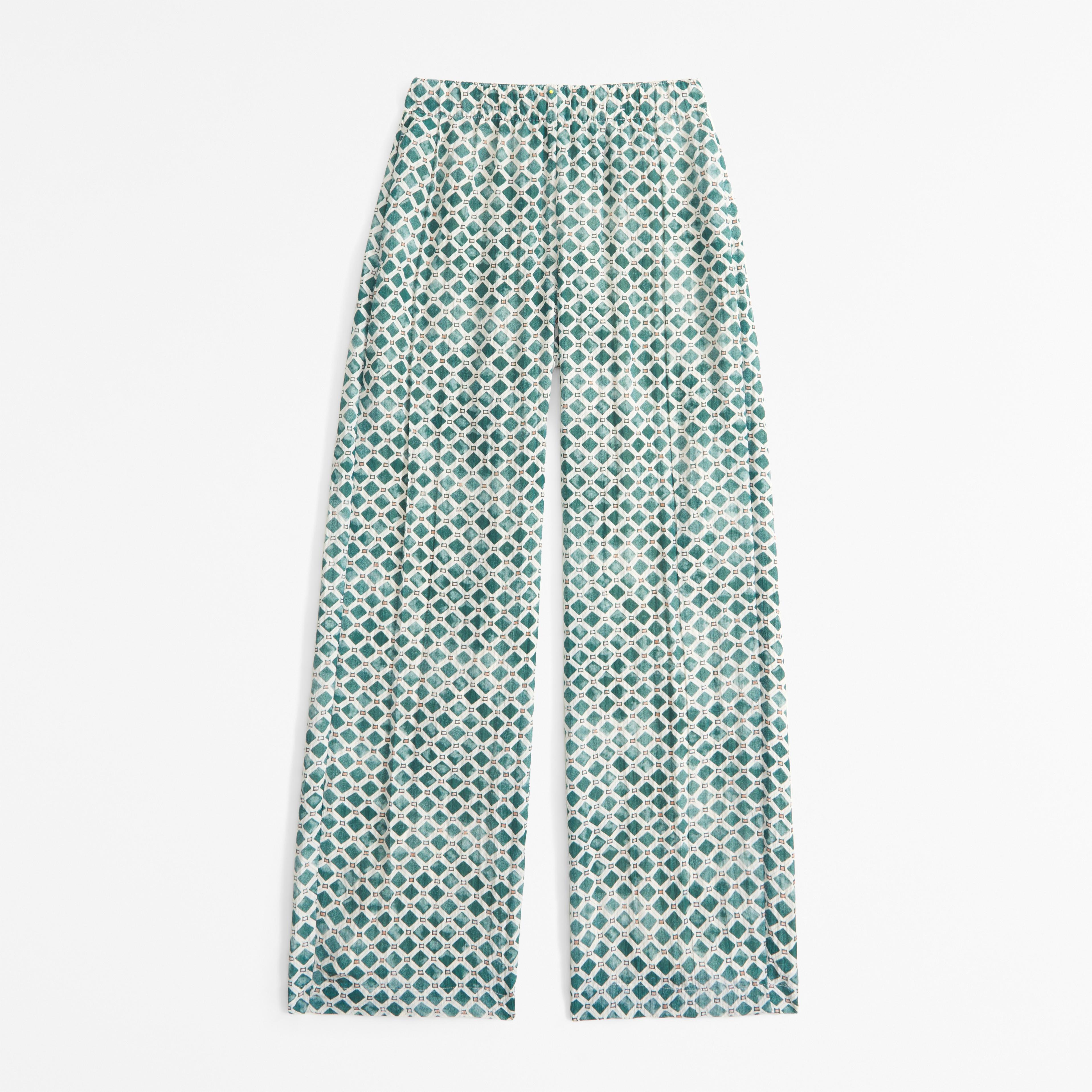 Crinkle Textured Pull-On Pant Product Image