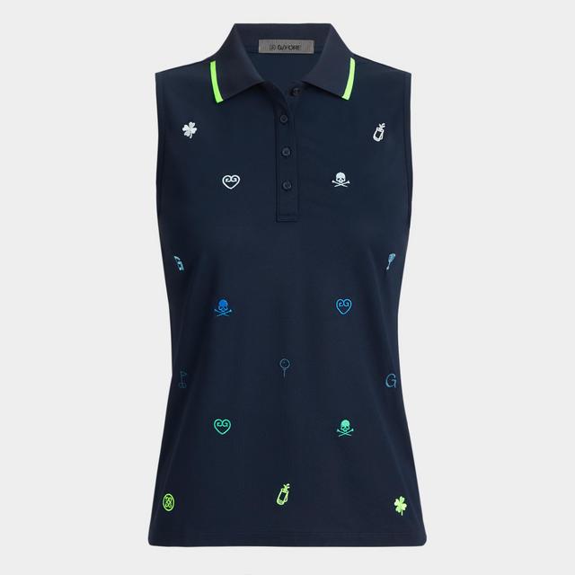 EMBROIDERED ICON TECH PIQUÉ SLEEVELESS POLO Product Image