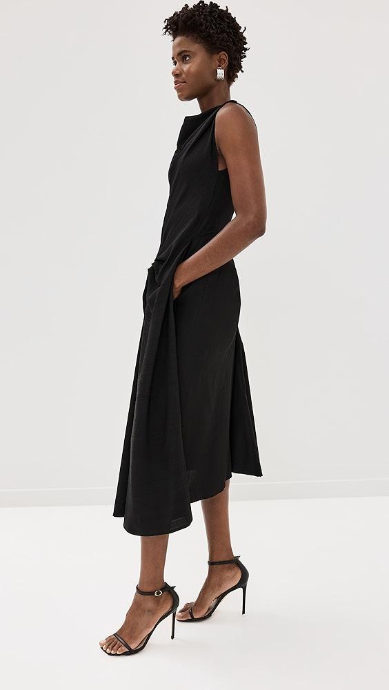 Victoria Beckham Deconstructed Gathered Waist Midi Dress | Shopbop Product Image