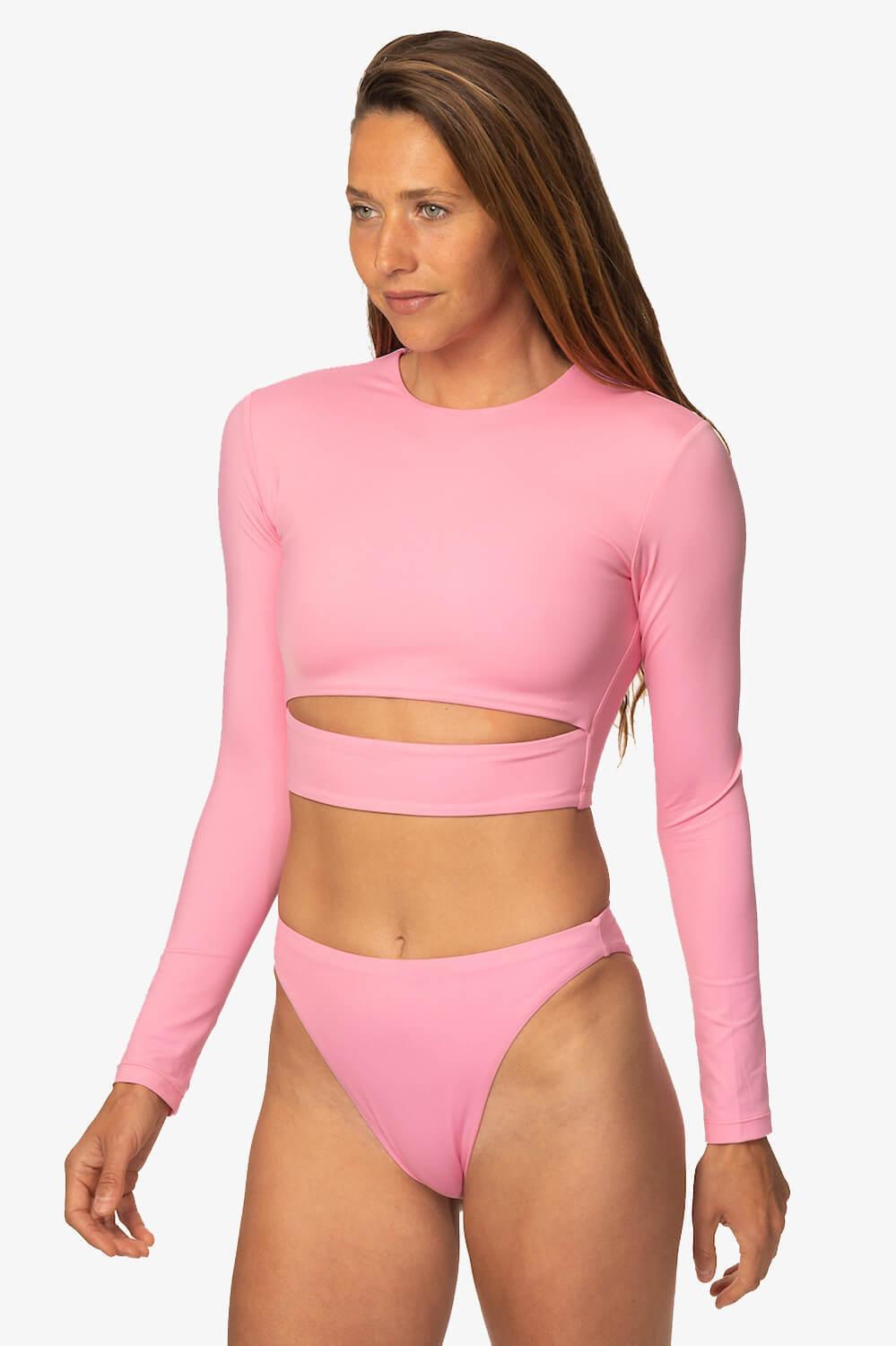 Taranaki Long Sleeved Crop Cut-Out Rashie - Dazzle Product Image