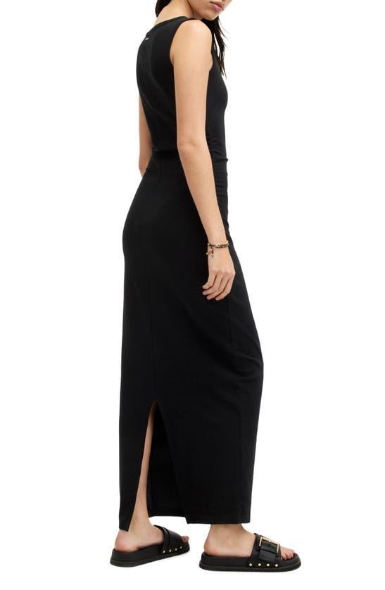 Womens Black Katarina Side-ruched Slim-fit Cotton Maxi Dress Product Image