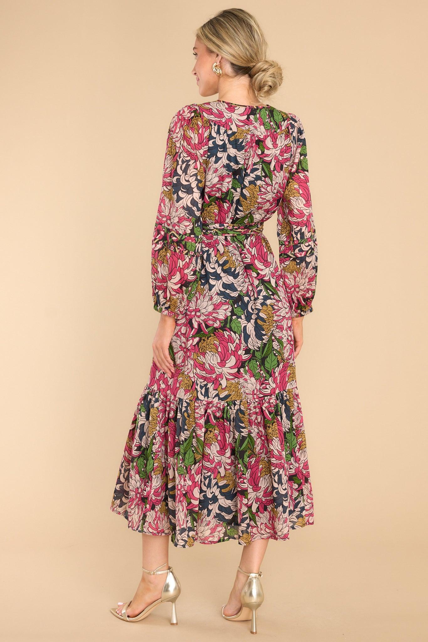 Maeve Peony Midi Dress Navy Product Image