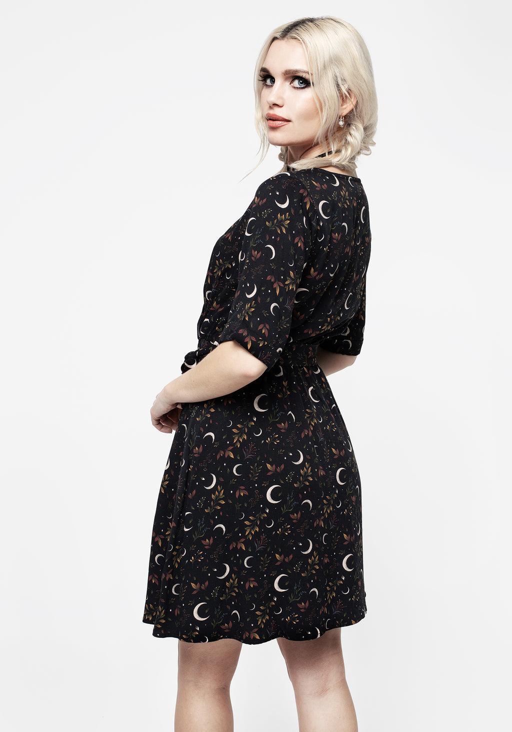 Sickle Moon Mini Wrap Dress Product Image