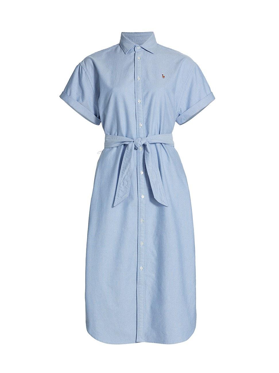 Womens Cotton Oxford Shirtdress Product Image