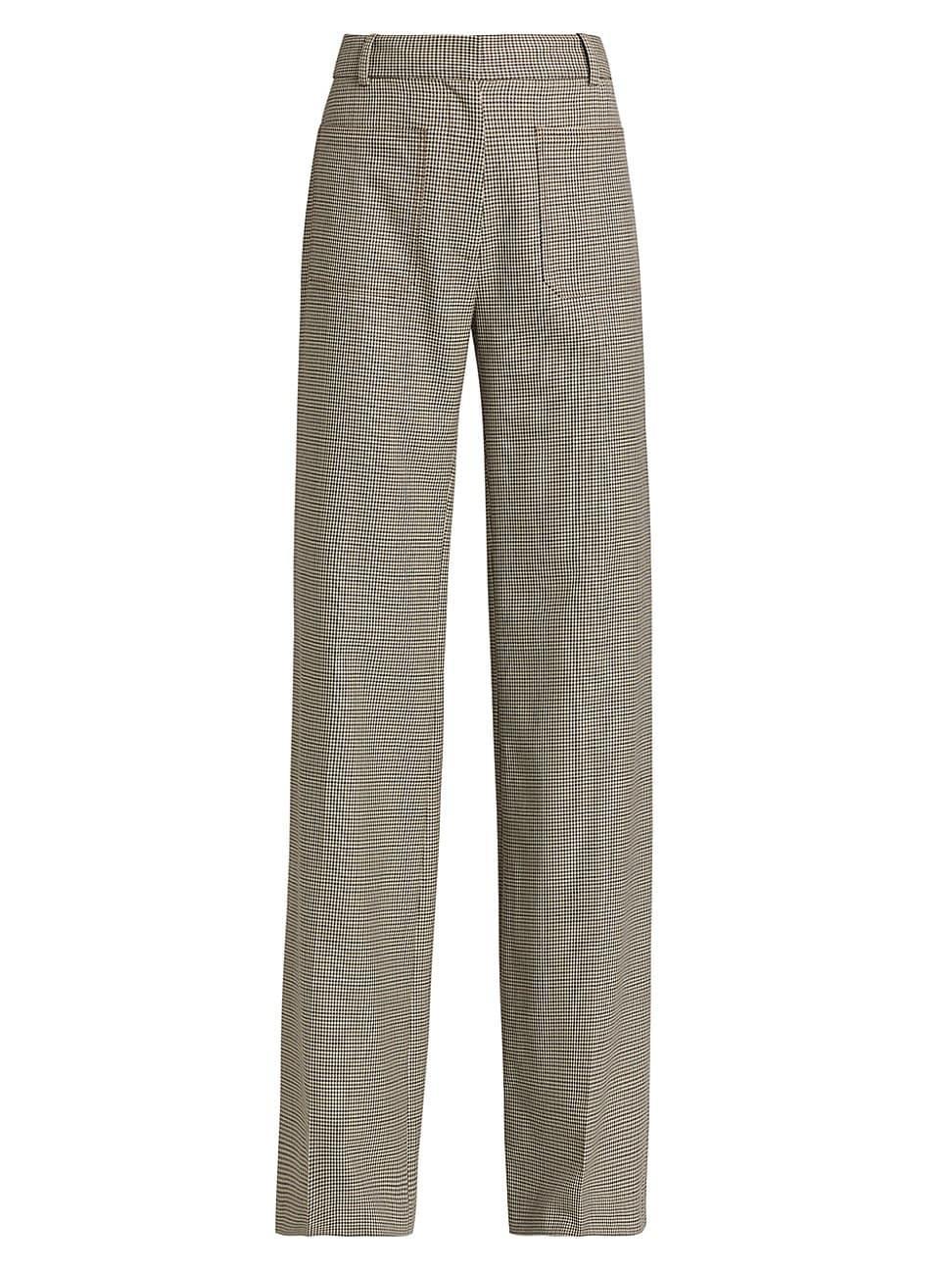 Womens Christophe Plaid Virgin Wool Pants product image