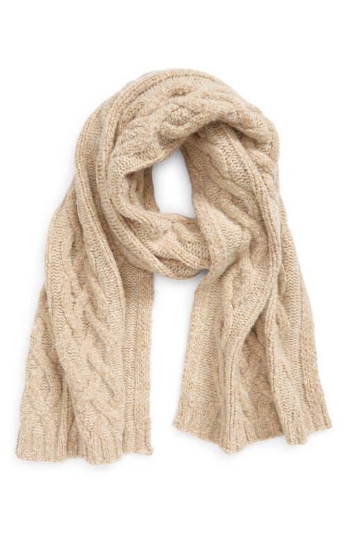 Loro Piana Snow Wander Cable Knit Cashmere Scarf Product Image