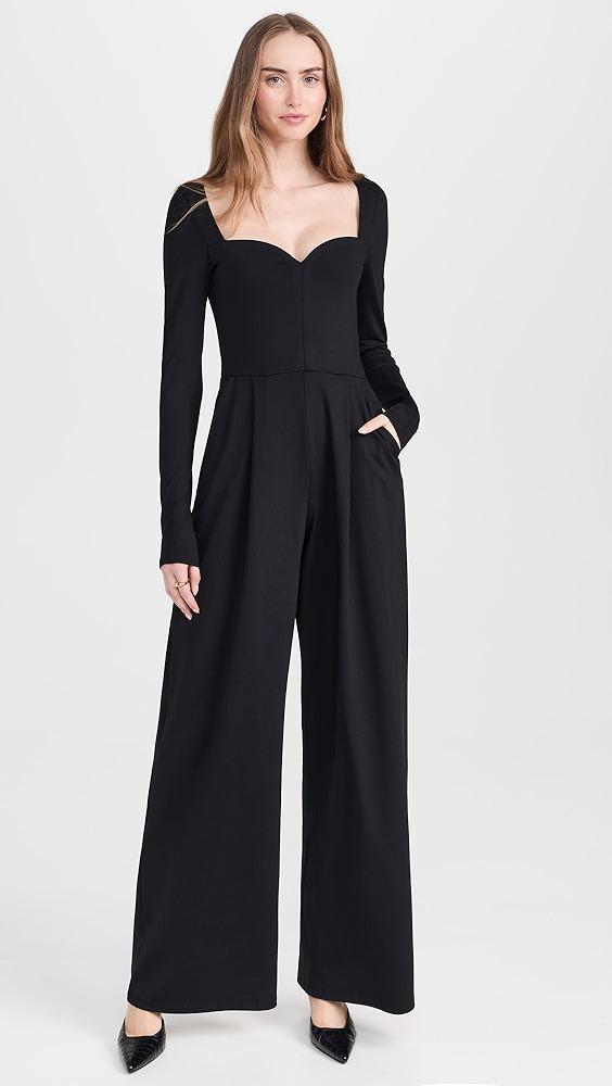 Susana Monaco Sweetheart Long Sleeve Jumpsuit 32" | Shopbop Product Image