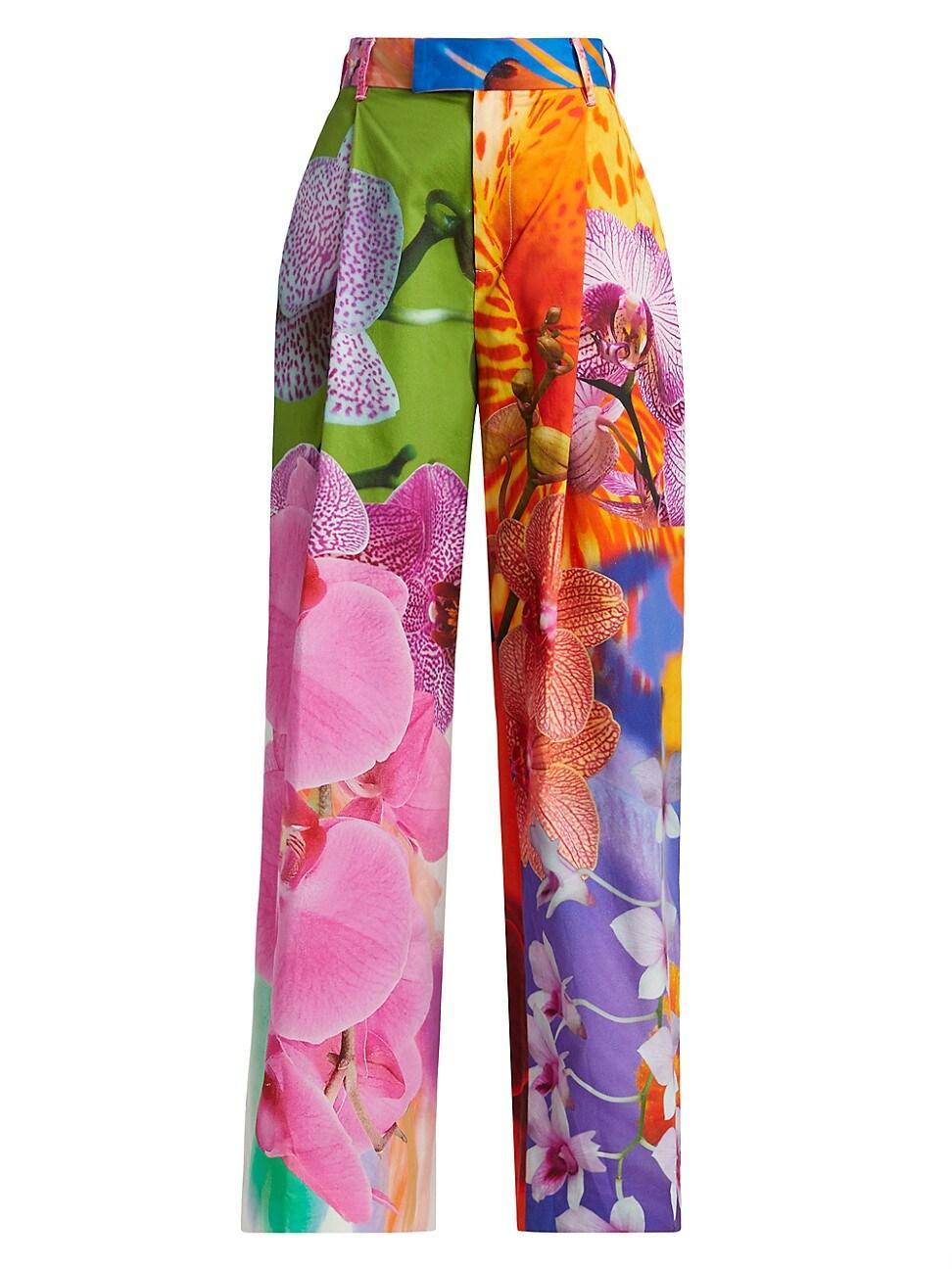 Womens Party Orchid Floral Pants Product Image