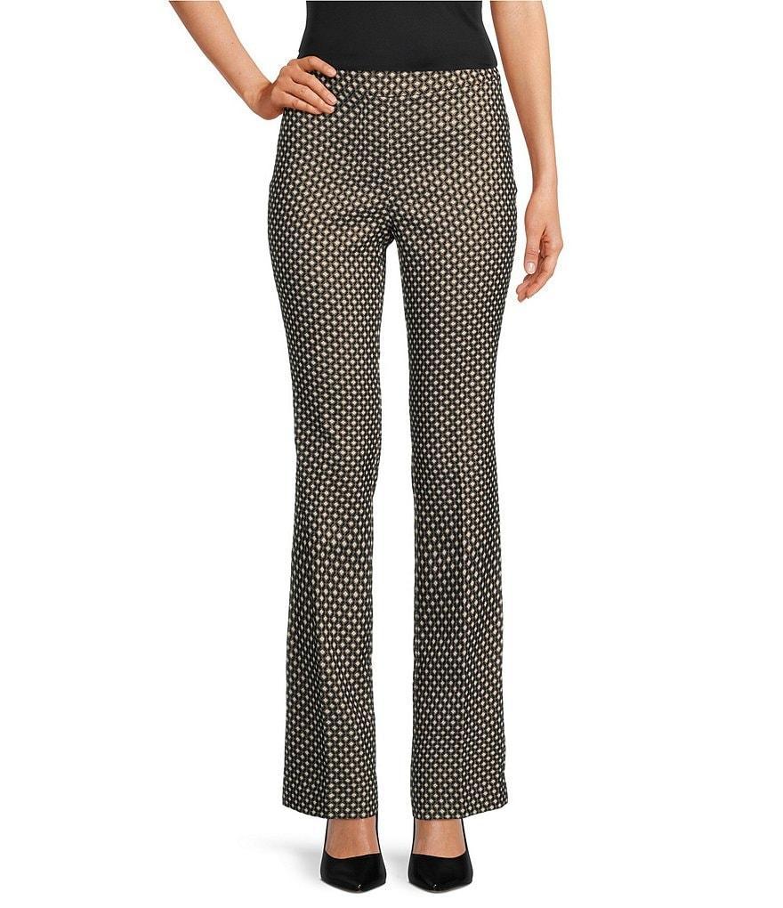 Anne Klein Coordinating Diamond Lurex Tech Stretch Bootleg Trouser Pant product image