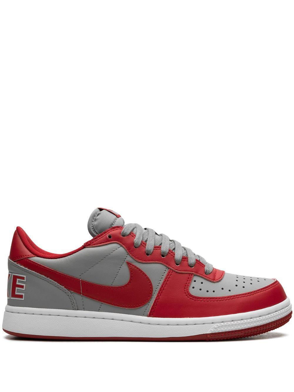 NIKE Terminator Low Sneaker In Med Grey/varsity Red-white Product Image