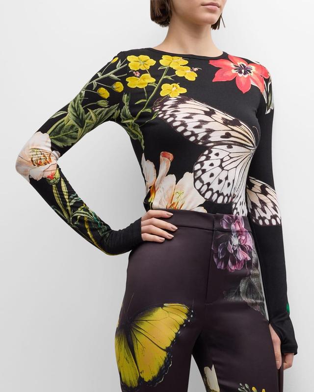 Alice and Olivia Delaina Long Sleeve Top Product Image