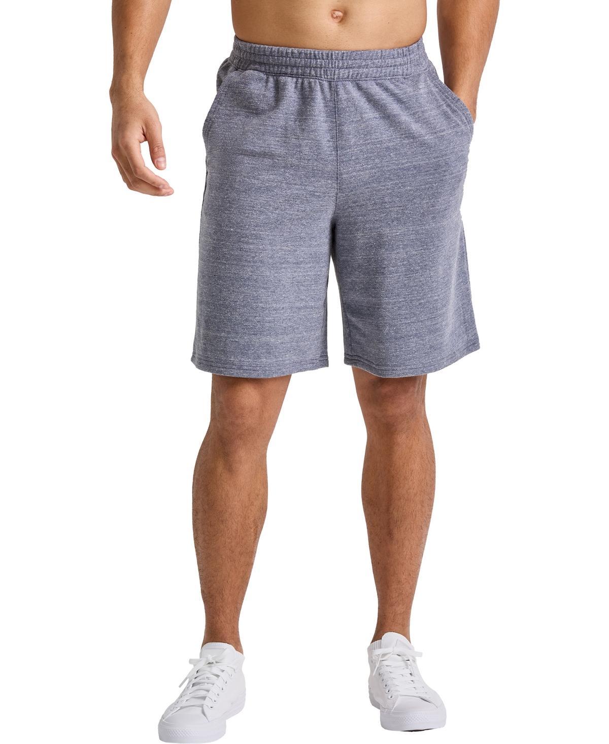 Mens Hanes Tri-Blend French Terry Sweat Shorts Cactus Pe Grey Product Image