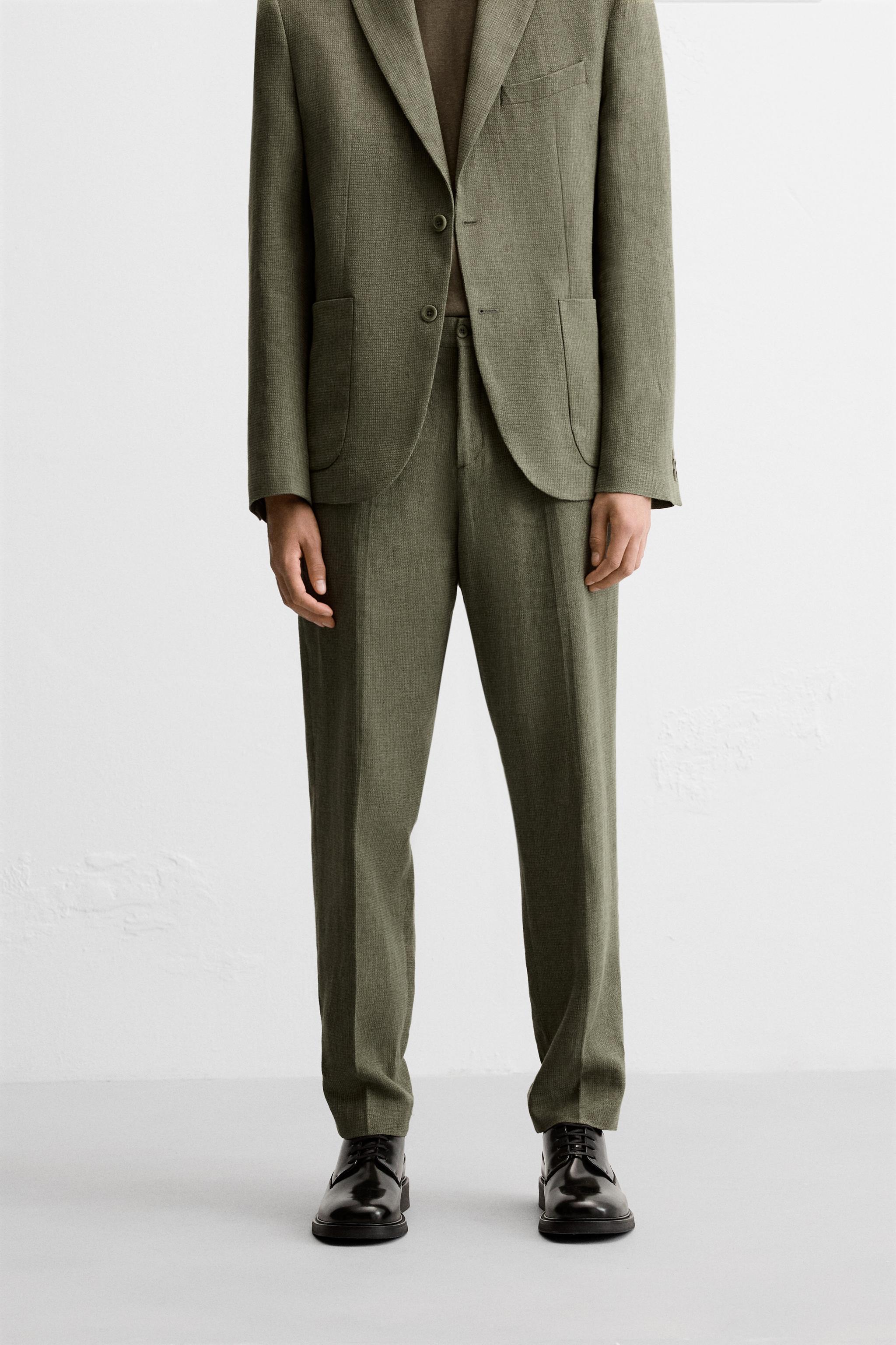 COTTON - LINEN SUIT PANTS Product Image