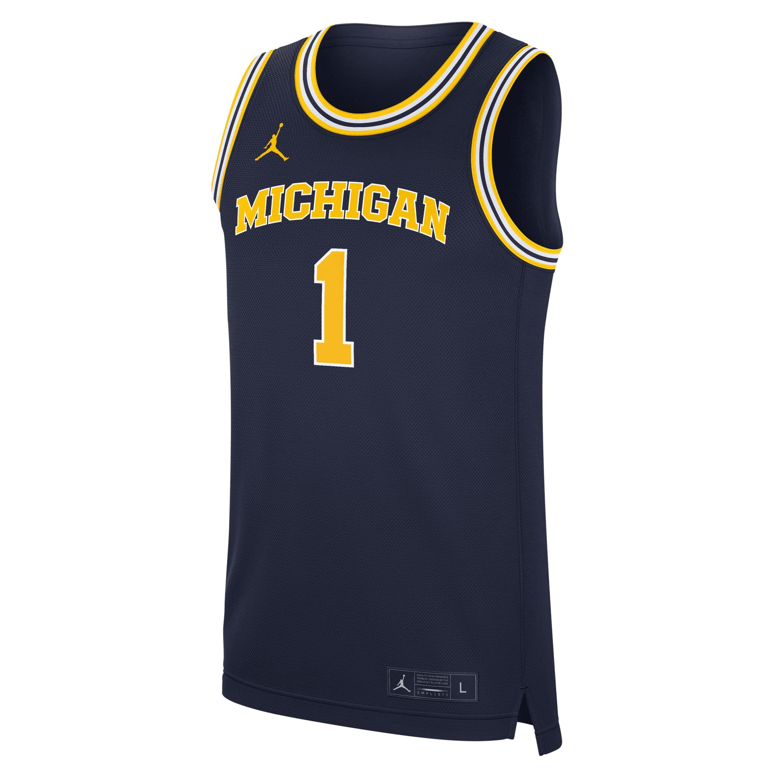 Men's Michigan Wolverines Replica Jordan Brand College Basketball Jersey Product Image